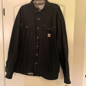Carhartt black denim jacket EUC 2XL XXL